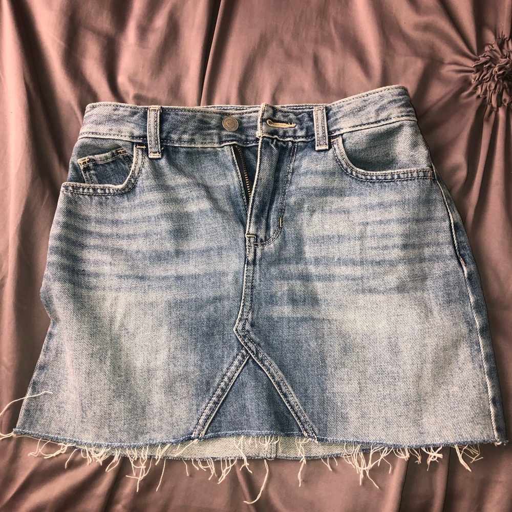 Denim skirt, mini high rise